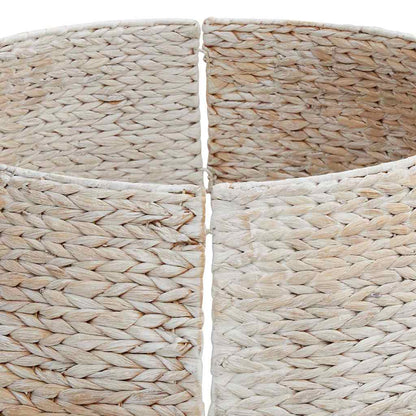 vidaXL Christmas Tree Collar Round White 90 x 90 x 28 cm
