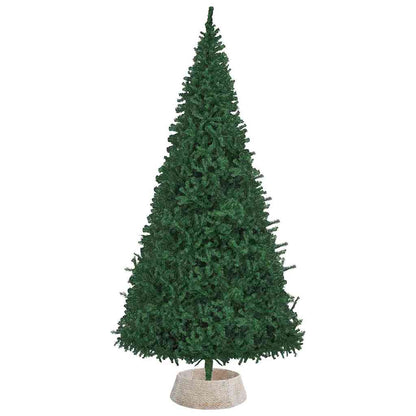 vidaXL Christmas Tree Collar Round White 90 x 90 x 28 cm