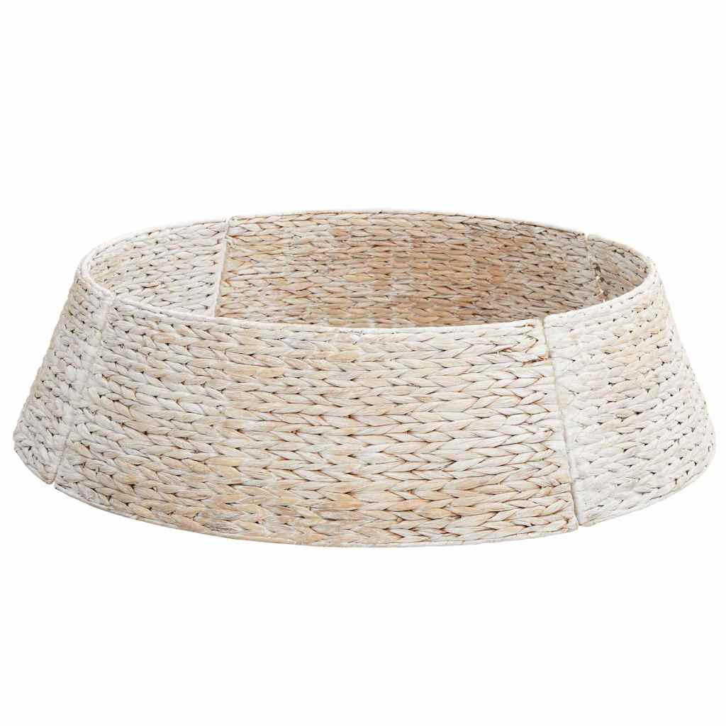 vidaXL Christmas Tree Collar Round White 105 x 105 x 28 cm