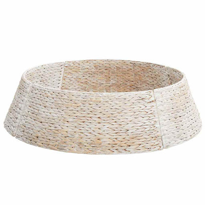 vidaXL Christmas Tree Collar Round White 105 x 105 x 28 cm