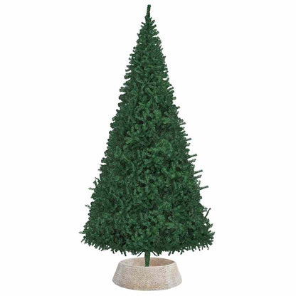 vidaXL Christmas Tree Collar Round White 105 x 105 x 28 cm