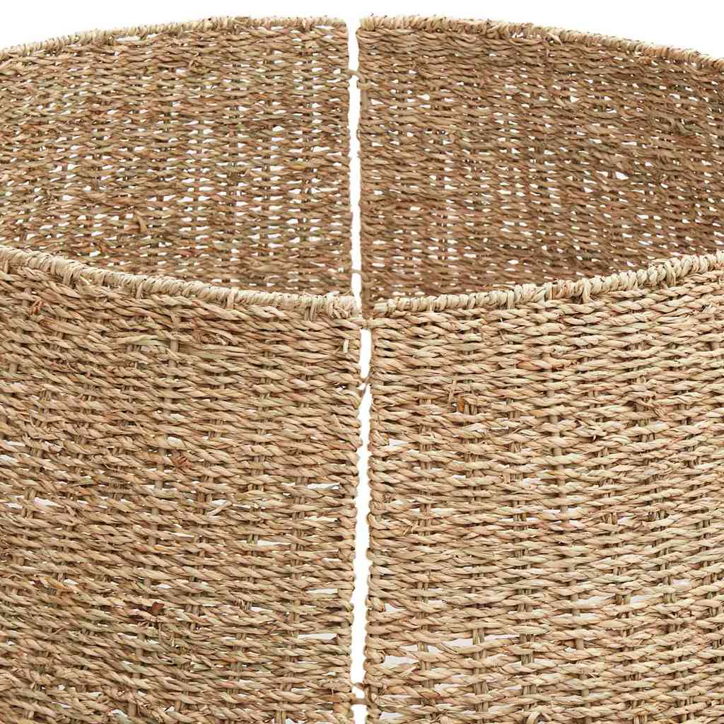 vidaXL Christmas Tree Collar Round Natural 60 x 60 x 22 cm Seagrass