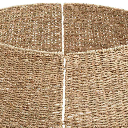 vidaXL Christmas Tree Collar Round Natural 75 x 75 x 25 cm Seagrass