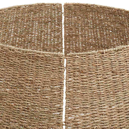 vidaXL Christmas Tree Collar Round Natural 90 x 90 x 28 cm Seagrass