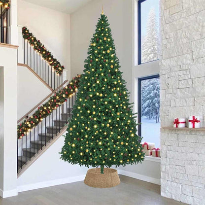 vidaXL Christmas Tree Collar Round Natural 90 x 90 x 28 cm Seagrass