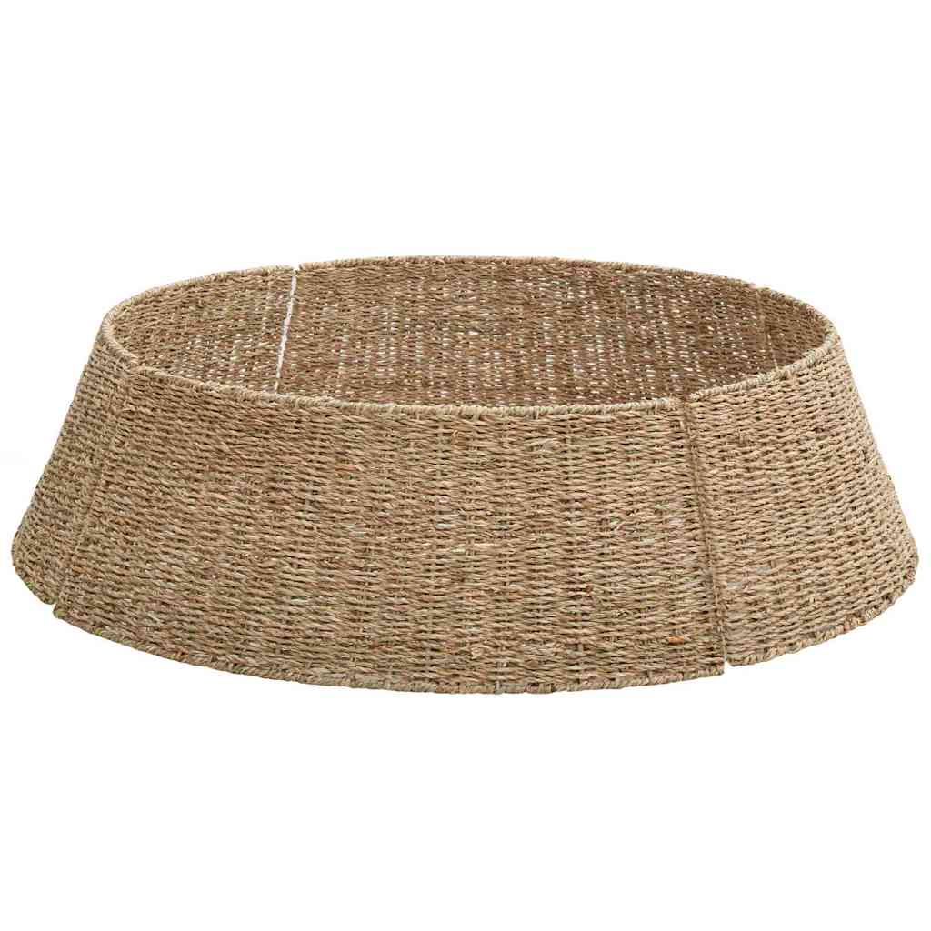 vidaXL Christmas Tree Collar Round Natural 105 x 105 x 28 cm Seagrass