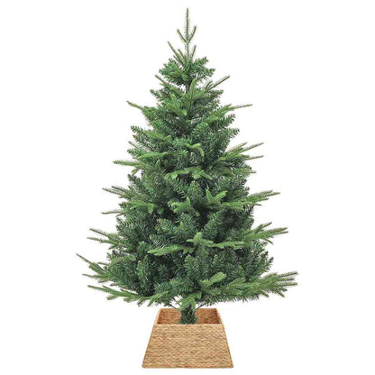 vidaXL Christmas Tree Collar Square Brown 50 x 50 x 25 cm