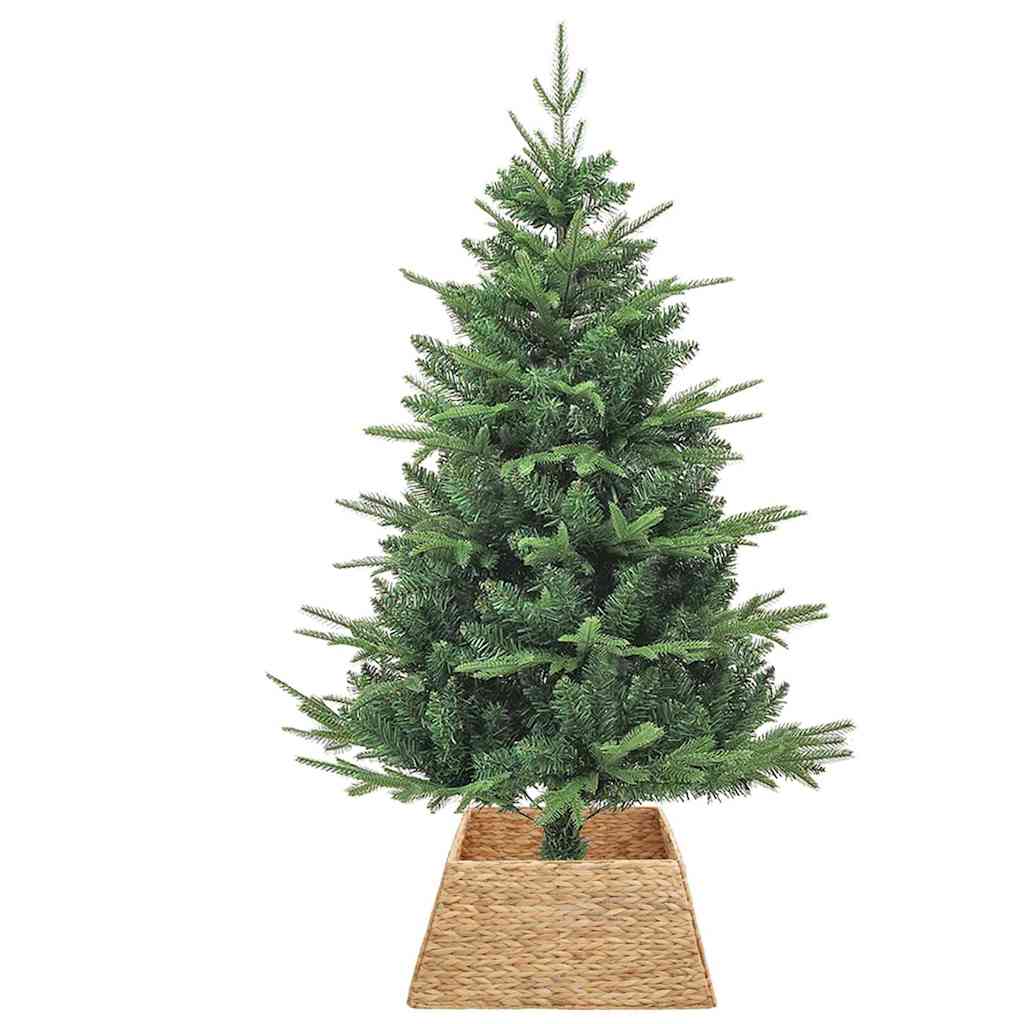 vidaXL Christmas Tree Collar Square Brown 60 x 60 x 28 cm