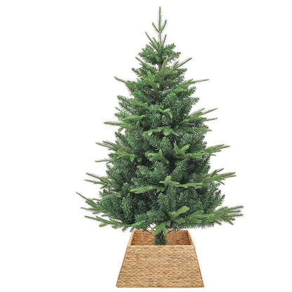 vidaXL Christmas Tree Collar Square Brown 60 x 60 x 28 cm
