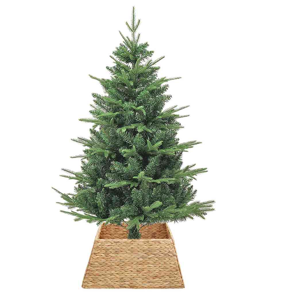 vidaXL Christmas Tree Collar Square Brown 70 x 70 x 28 cm