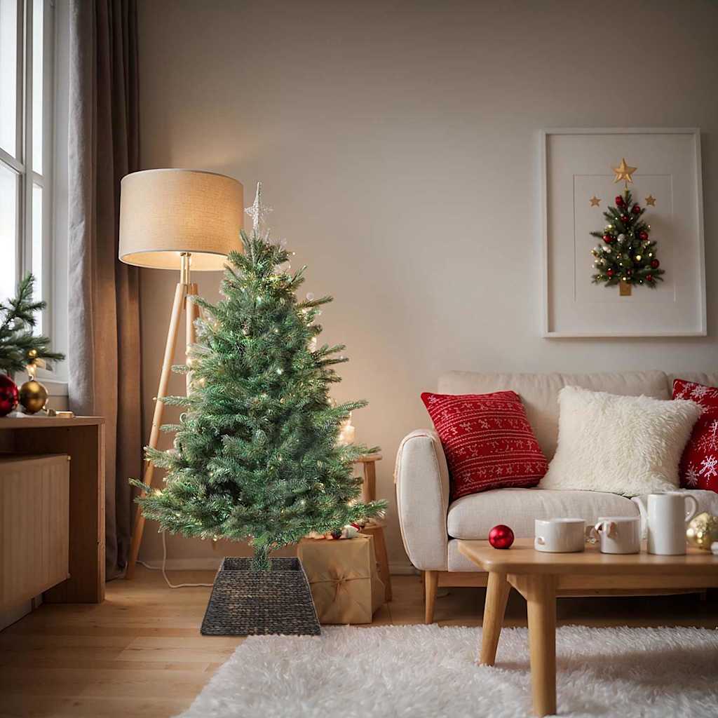 vidaXL Christmas Tree Collar Square Black 50 x 50 x 25 cm