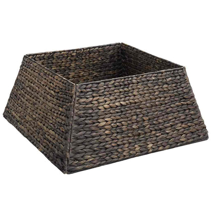 vidaXL Christmas Tree Collar Black 60 x 60 x 28 cm Water Hyacinth