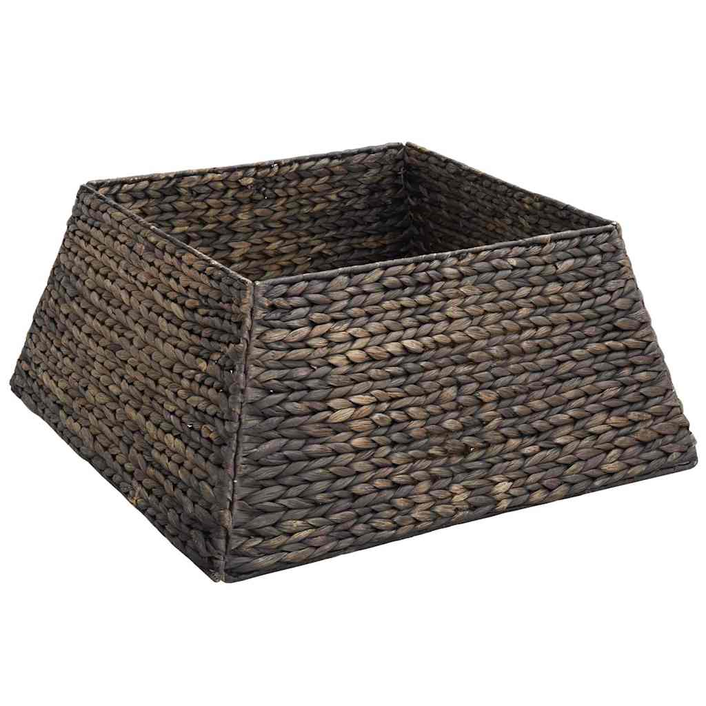 vidaXL Christmas Tree Collar Black 60 x 60 x 28 cm Water Hyacinth