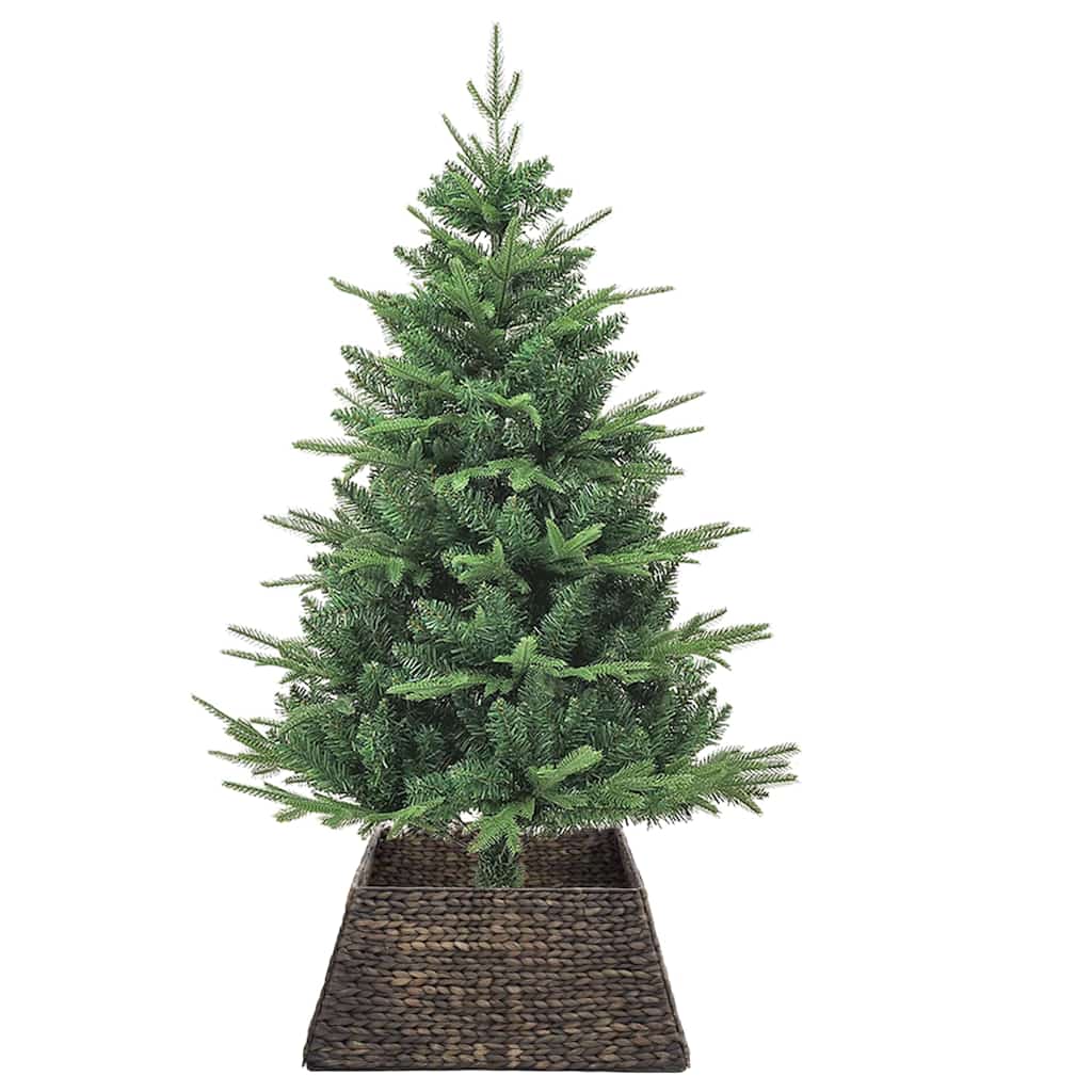 vidaXL Christmas Tree Collar Square Black 70 x 70 x 28 cm