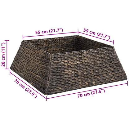 vidaXL Christmas Tree Collar Square Black 70 x 70 x 28 cm