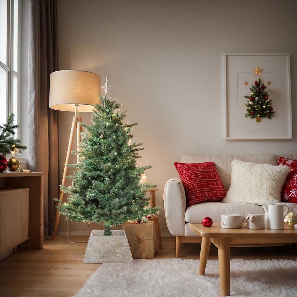 vidaXL Christmas Tree Collar Square White 50 x 50 x 25 cm