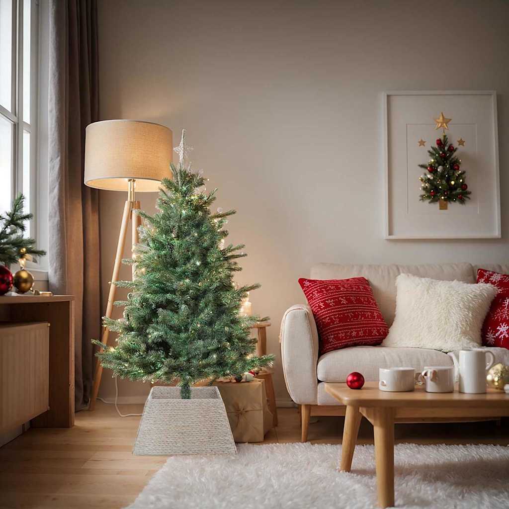 vidaXL Christmas Tree Collar White 60 x 60 x 28 cm Water Hyacinth