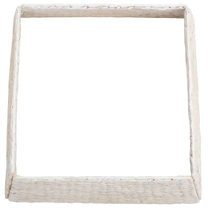 vidaXL Christmas Tree Collar White 60 x 60 x 28 cm Water Hyacinth