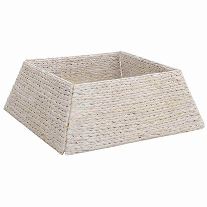 vidaXL Christmas Tree Collar White 70 x 70 x 28 cm Water hyacinth