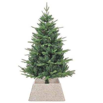 vidaXL Christmas Tree Collar White 70 x 70 x 28 cm Water hyacinth