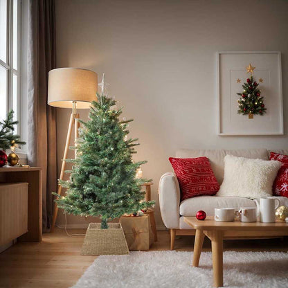 vidaXL Christmas Tree Collar Brown 50 x 50 x 25 cm Seagrass