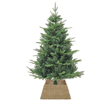 vidaXL Christmas Tree Collar Brown 60 x 60 x 28 cm Seagrass