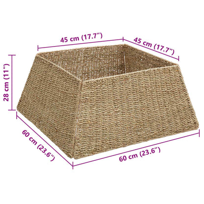 vidaXL Christmas Tree Collar Brown 60 x 60 x 28 cm Seagrass