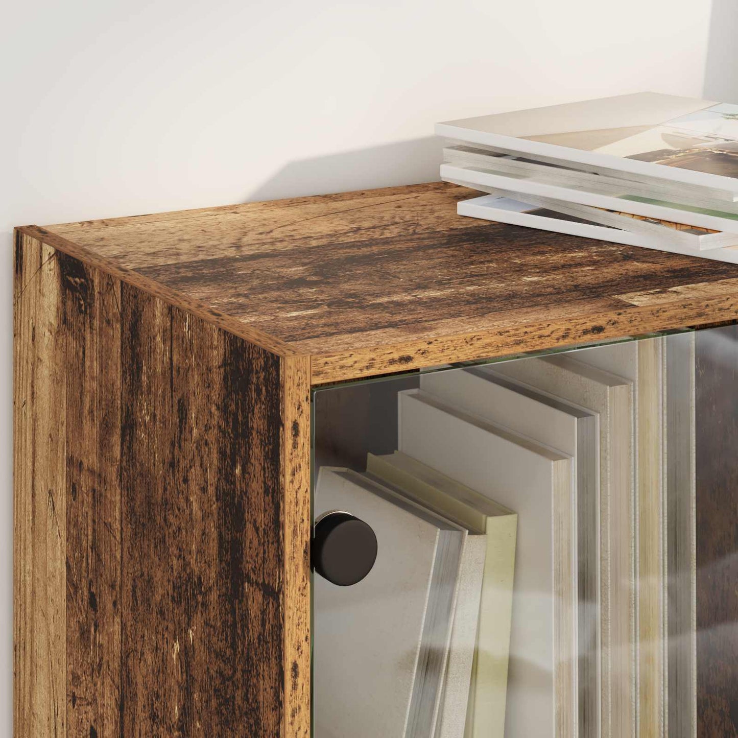 vidaXL Highboard Old Wood 68 x 37 x 142 cm Engineered Wood
