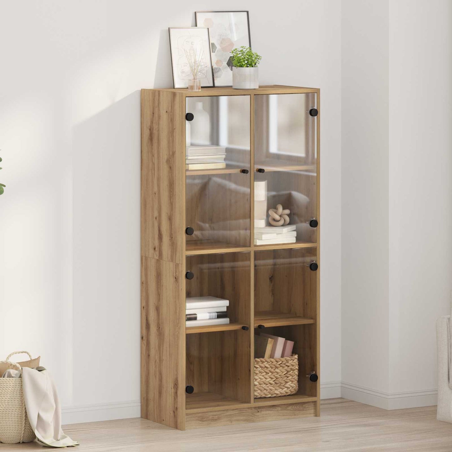 vidaXL Highboard Artisan Oak 68 x 37 x 142 cm Engineered Wood