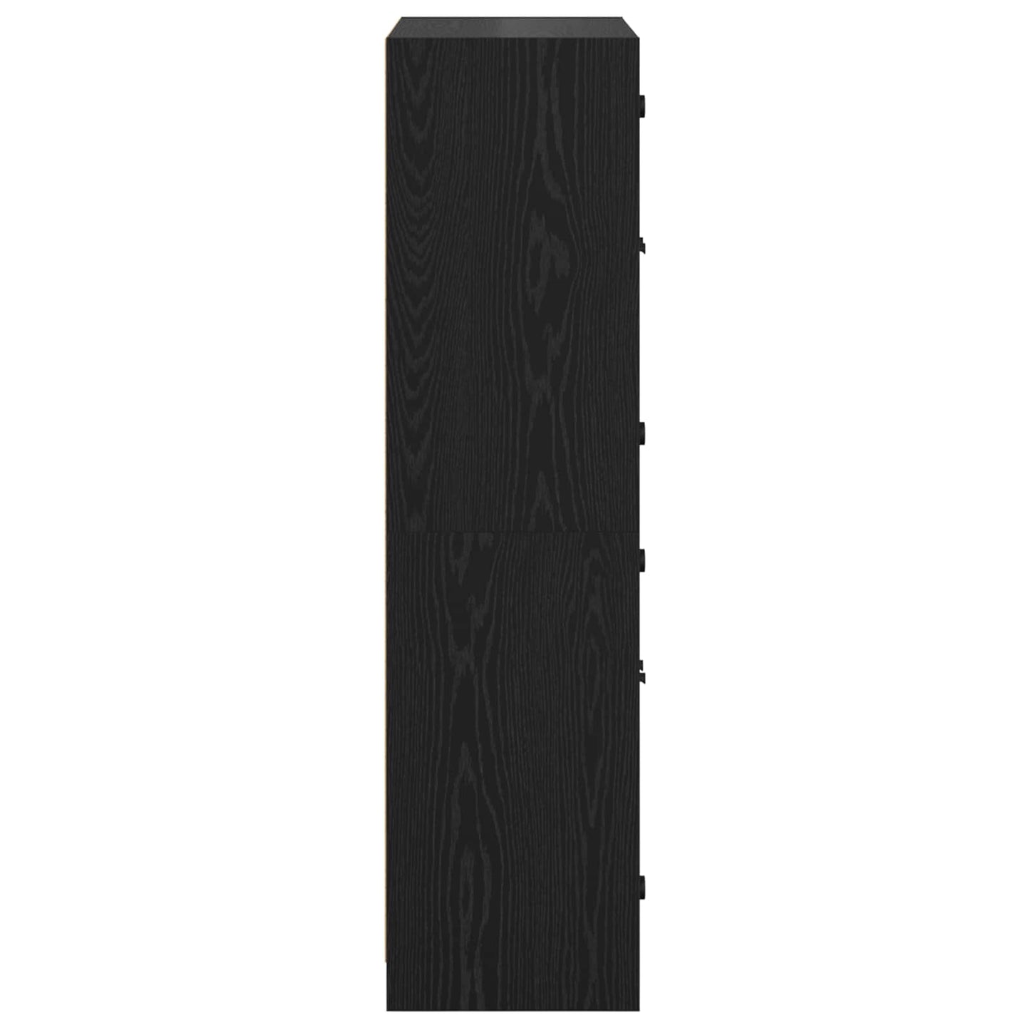 vidaXL Highboard Black Oak 68 x 37 x 142 cm Engineered Wood