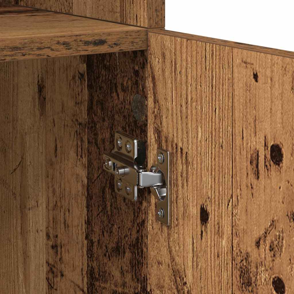 vidaXL Highboard Old Wood 80 x 42.5 x 185 cm Engineered Wood