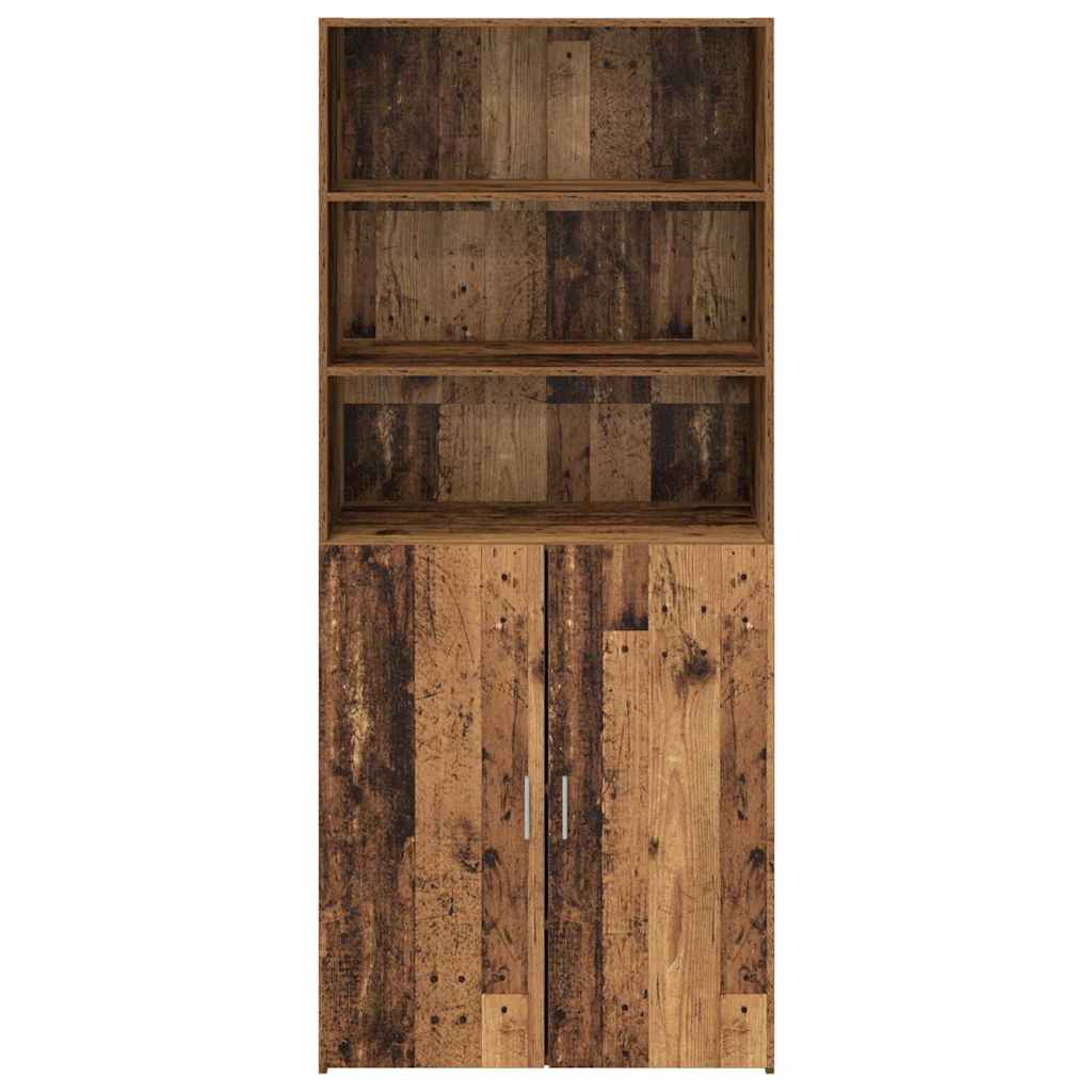 vidaXL Highboard Old Wood 80 x 42.5 x 185 cm Engineered Wood