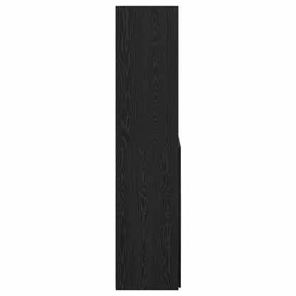 vidaXL Highboard Black Oak 80 x 42.5 x 185 cm Engineered Wood