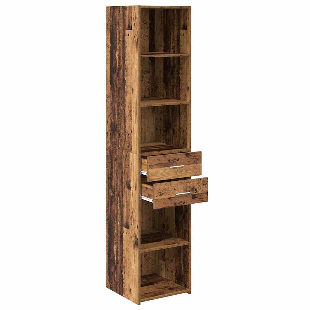 vidaXL Highboard Old Wood 40 x 42.5 x 185 cm Engineered Wood