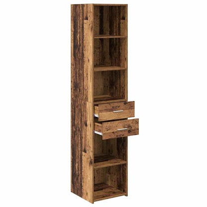 vidaXL Highboard Old Wood 40 x 42.5 x 185 cm Engineered Wood