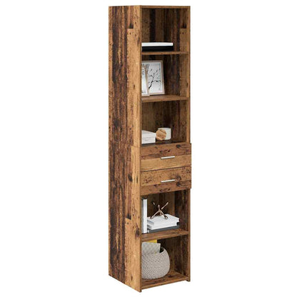 vidaXL Highboard Old Wood 40 x 42.5 x 185 cm Engineered Wood