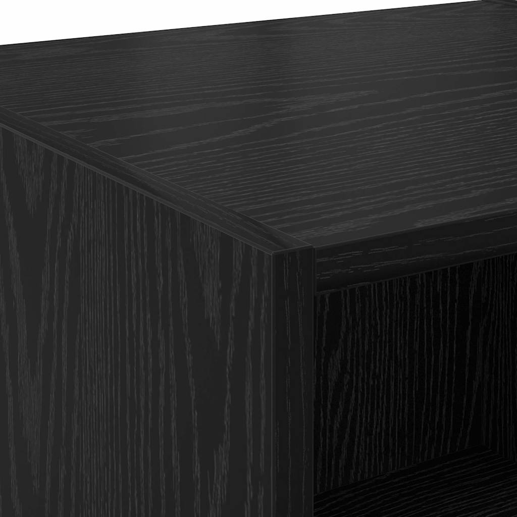 vidaXL Highboard Black Oak 40 x 42.5 x 185 cm Engineered Wood