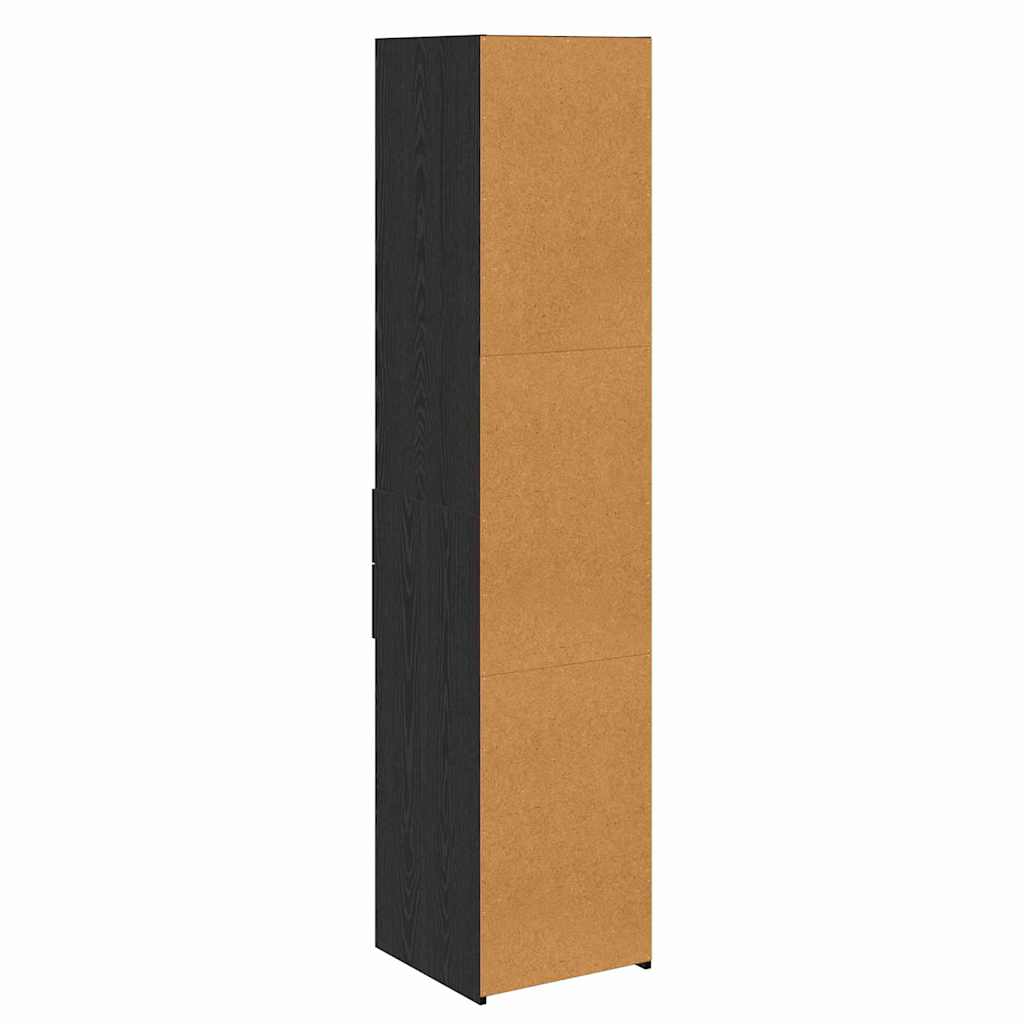 vidaXL Highboard Black Oak 40 x 42.5 x 185 cm Engineered Wood