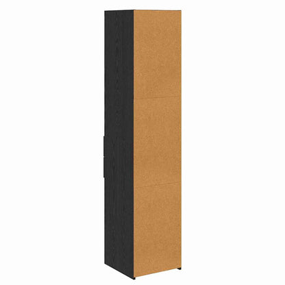 vidaXL Highboard Black Oak 40 x 42.5 x 185 cm Engineered Wood