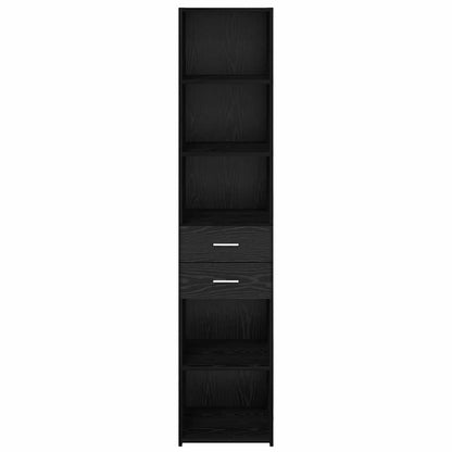 vidaXL Highboard Black Oak 40 x 42.5 x 185 cm Engineered Wood