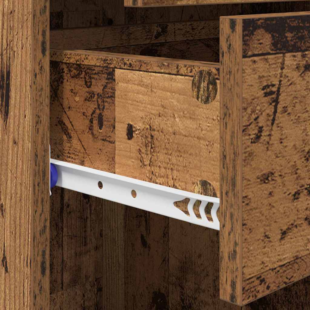 vidaXL Highboard Old Wood 45 x 42.5 x 185 cm Engineered Wood