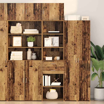 vidaXL Highboard Old Wood 50 x 42.5 x 185 cm Engineered Wood