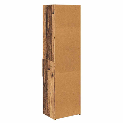 vidaXL Highboard Old Wood 50 x 42.5 x 185 cm Engineered Wood