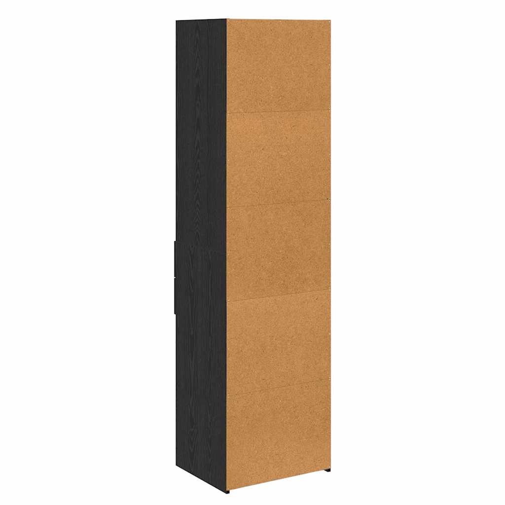 vidaXL Highboard Black Oak 50 x 42.5 x 185 cm Engineered Wood