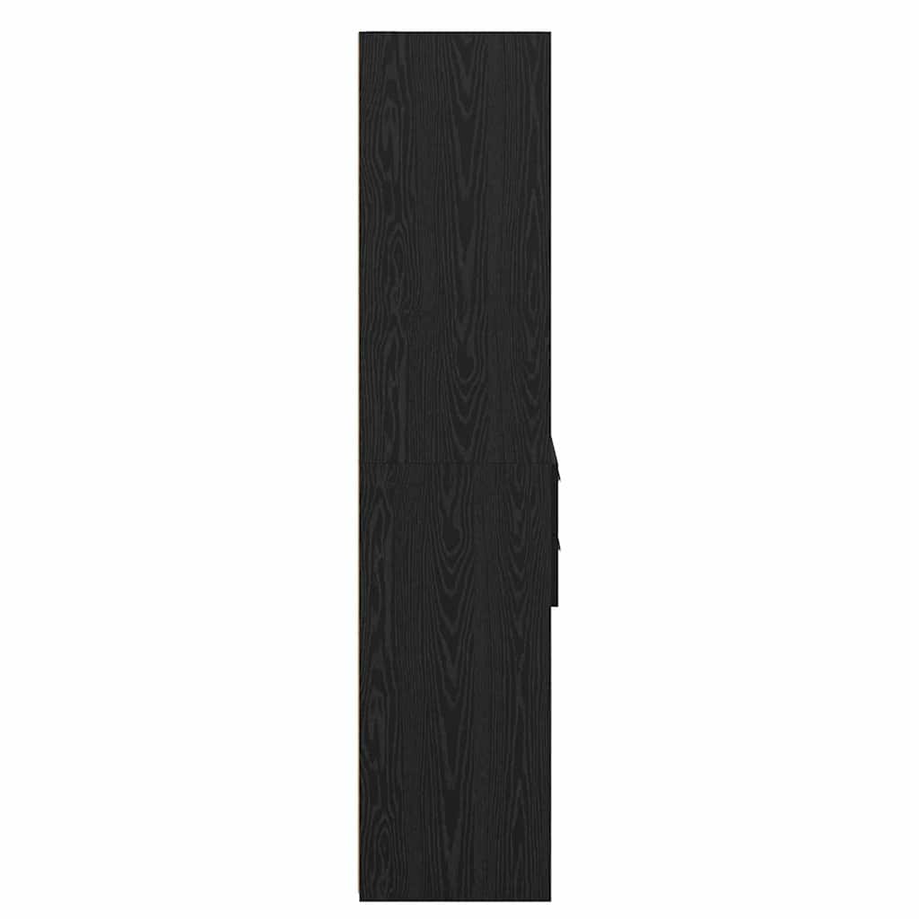 vidaXL Highboard Black Oak 50 x 42.5 x 185 cm Engineered Wood