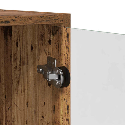 vidaXL Highboard 2 pcs Old Wood 68 x 37 x 142 cm Engineered Wood