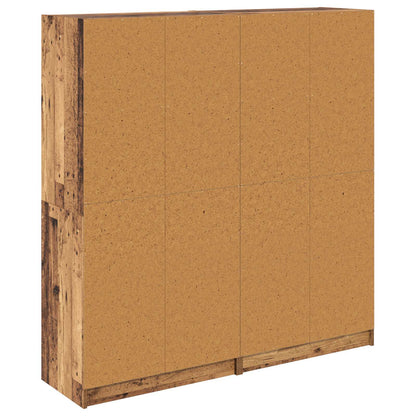 vidaXL Highboard 2 pcs Old Wood 68 x 37 x 142 cm Engineered Wood