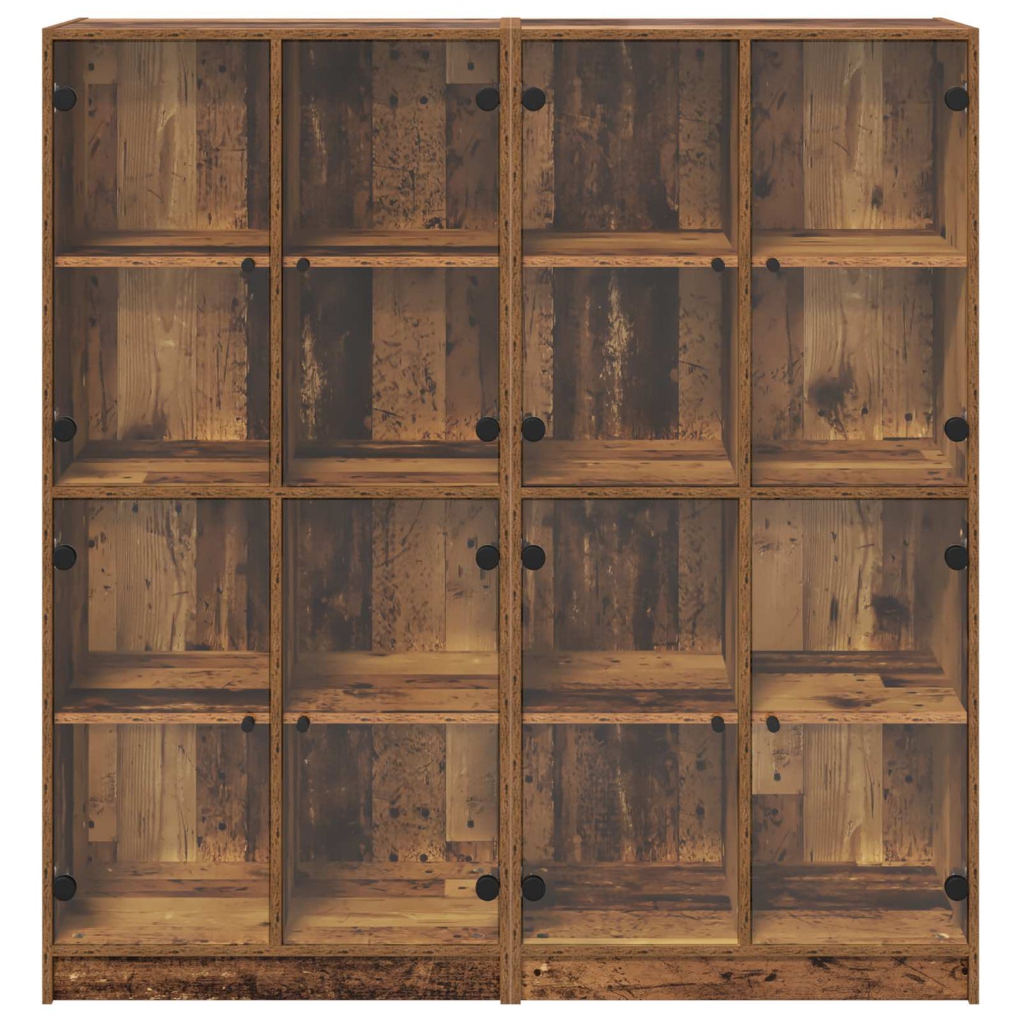 vidaXL Highboard 2 pcs Old Wood 68 x 37 x 142 cm Engineered Wood