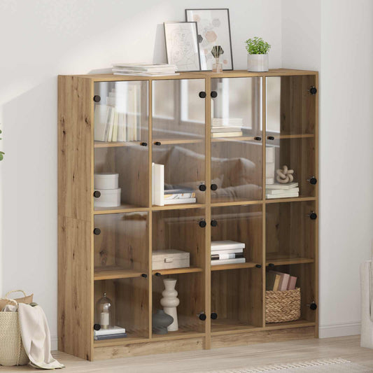 vidaXL Highboard 2 pcs Artisan Oak 68 x 37 x 142 cm Engineered Wood