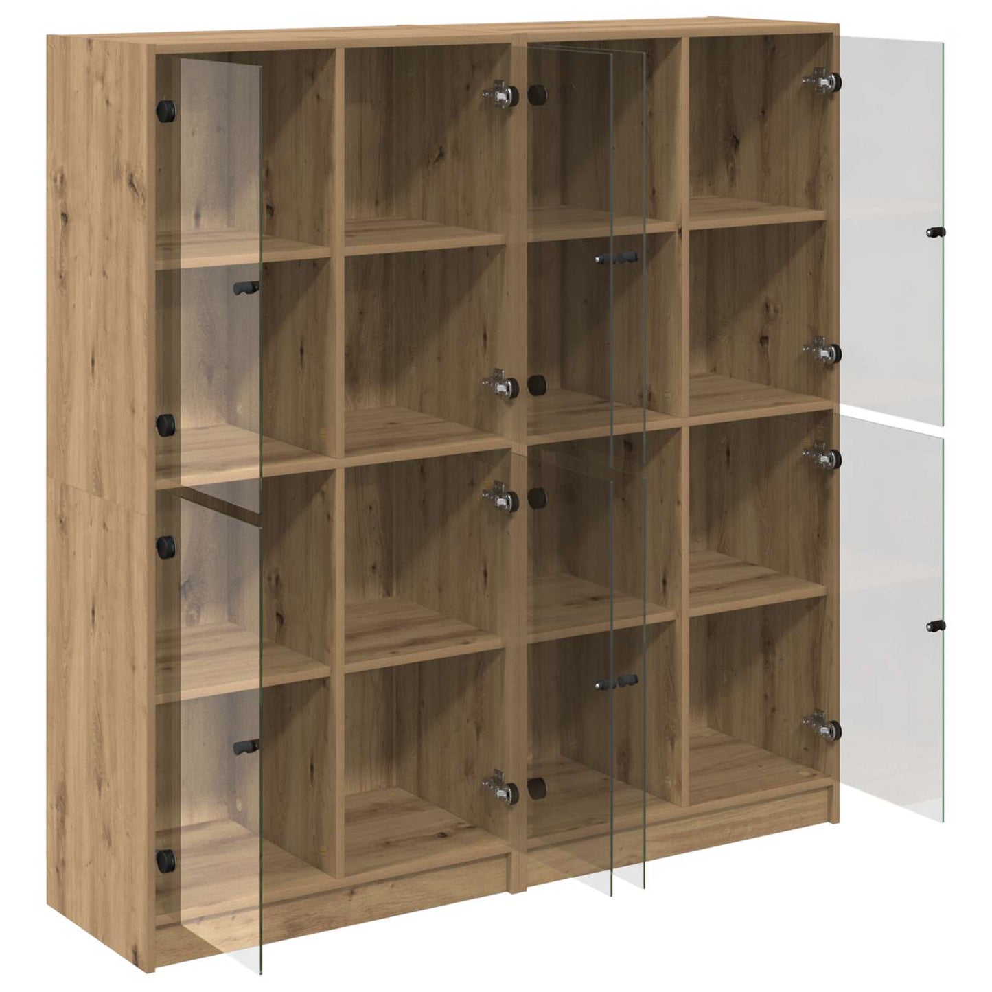 vidaXL Highboard 2 pcs Artisan Oak 68 x 37 x 142 cm Engineered Wood